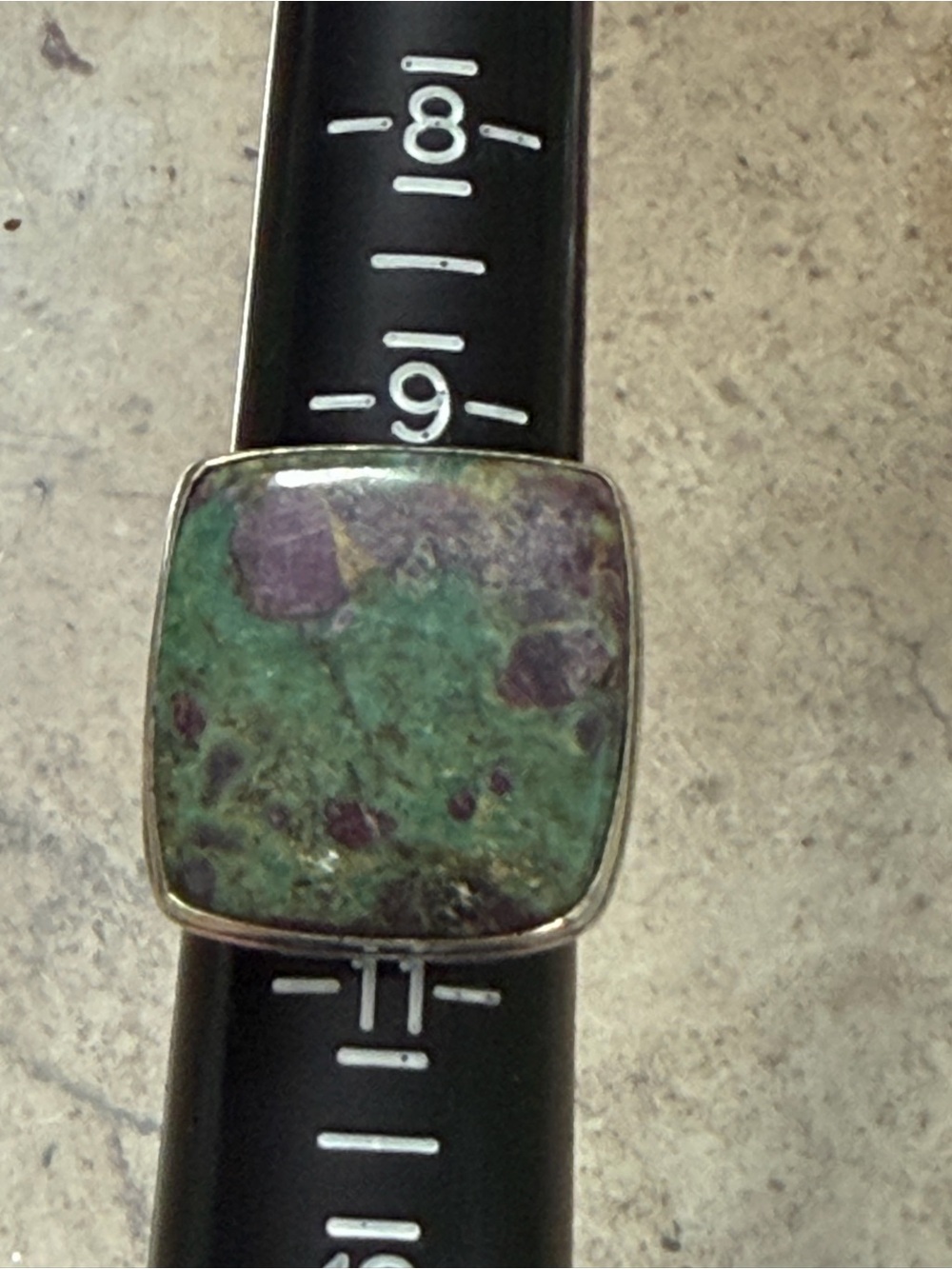 Handcrafted Ruby Zoisite Statement Ring _Sz 10 - Picture 3 of 6